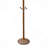 73" Tall Chrome And Wood Coat Rack, Oak Finish-493401488