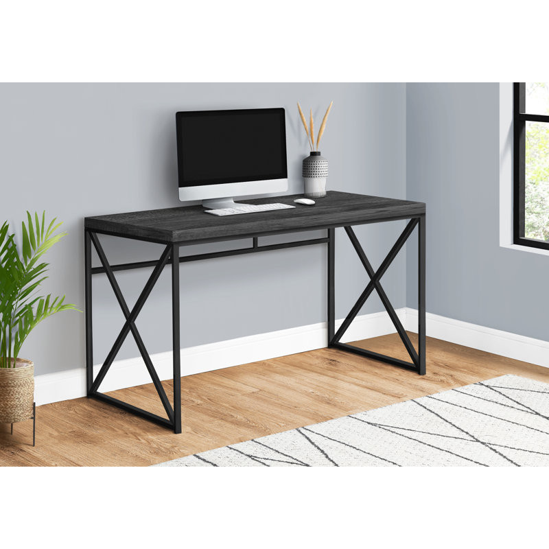 Bureau Jaylein, Gris foncé / Noir