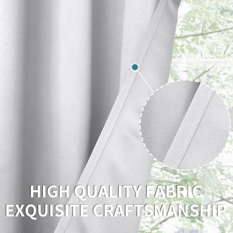 29x36" Greyish White Half Window Curtains