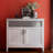 Kitchen Storage Buffet Side Cabinet - White. Made Of Strong E1 . Special Lacquered Surface. Large Space With Adjustable Shelves. Effortless Assembly Procedure. Magnetic Door For Security Purposes