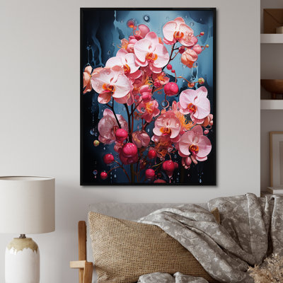 Orchidées roses - orchidées roses - fusion néon