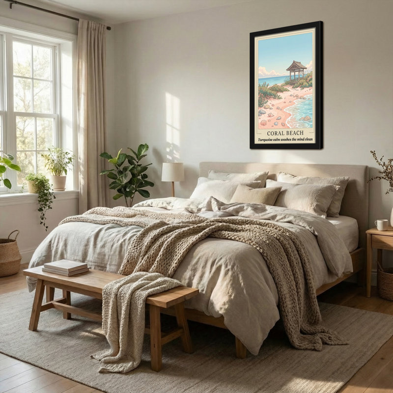 Paysage et nature Coral Beach Turquoise Calm Washs Mind Clean, H 24 po x l 16 po