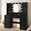 Dressing Table with LED Lighted Mirror, Charging Station (Power Outlets, Type-C & USB-A Ports), 9 Drawers-1489810908