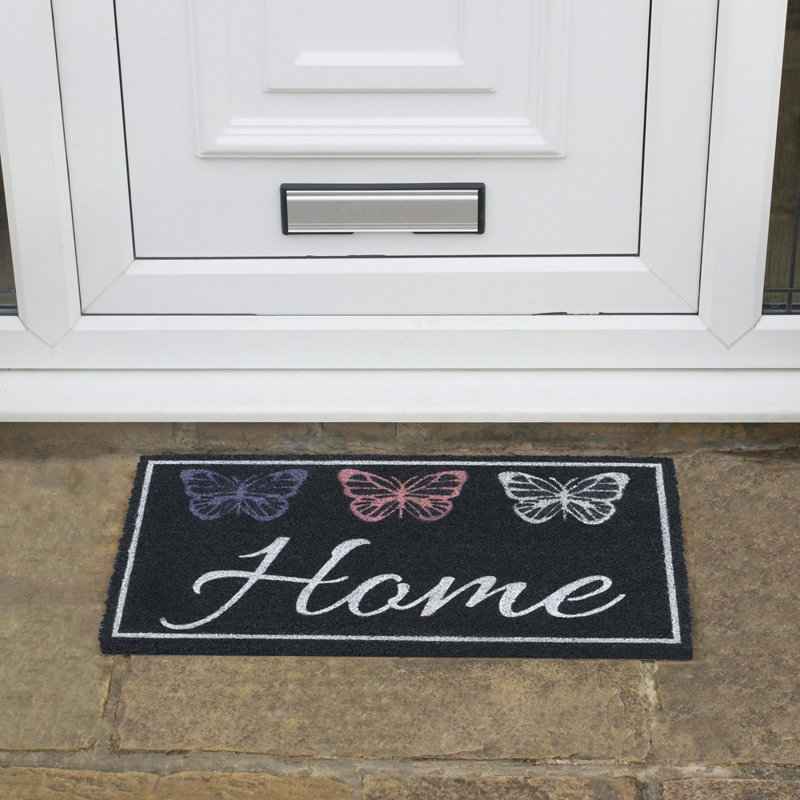 Home Butterflies 40 x 70 cm Non-Slip Indoor + Outdoor Door Mat