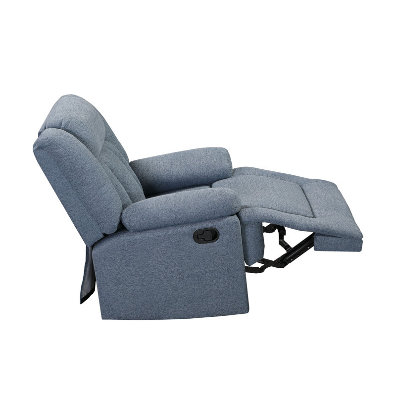 Fauteuil inclinable manuel standard de 35 po de largeur, Mélange de polyester bleu