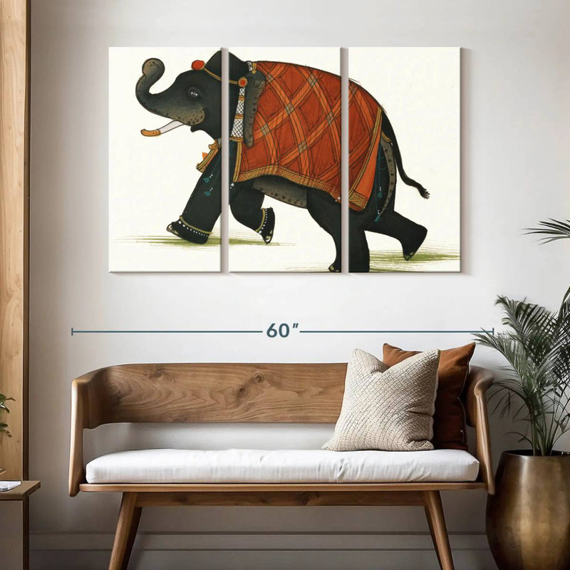 Brampt India Elephant II Light, 32" H x 50" W