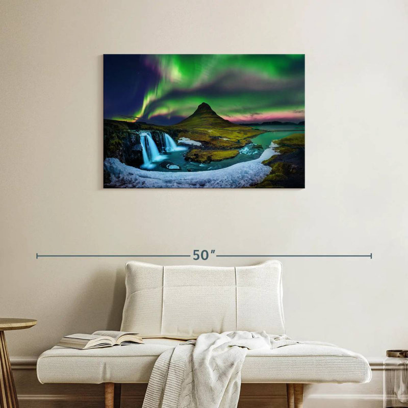 Alvord Kirkjufell Northern Lights, H 24 po x l 36 po