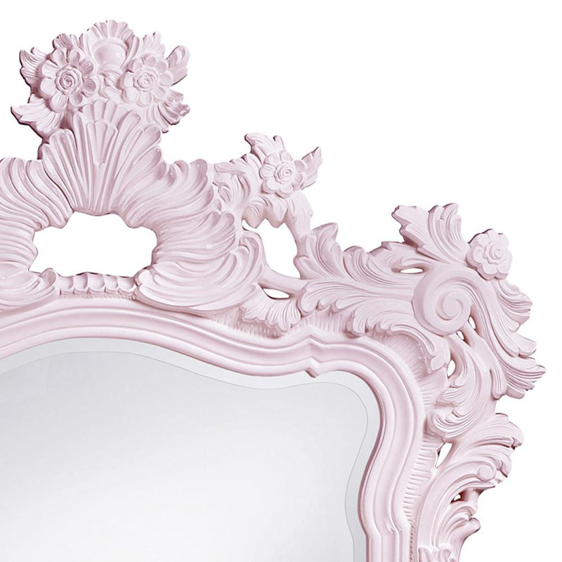 Cilegon Ornate Framed Wall and Vanity Mirror, Lilac