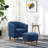 Upholstered 27" Wide Barrel Chair with Ottoman-100102287