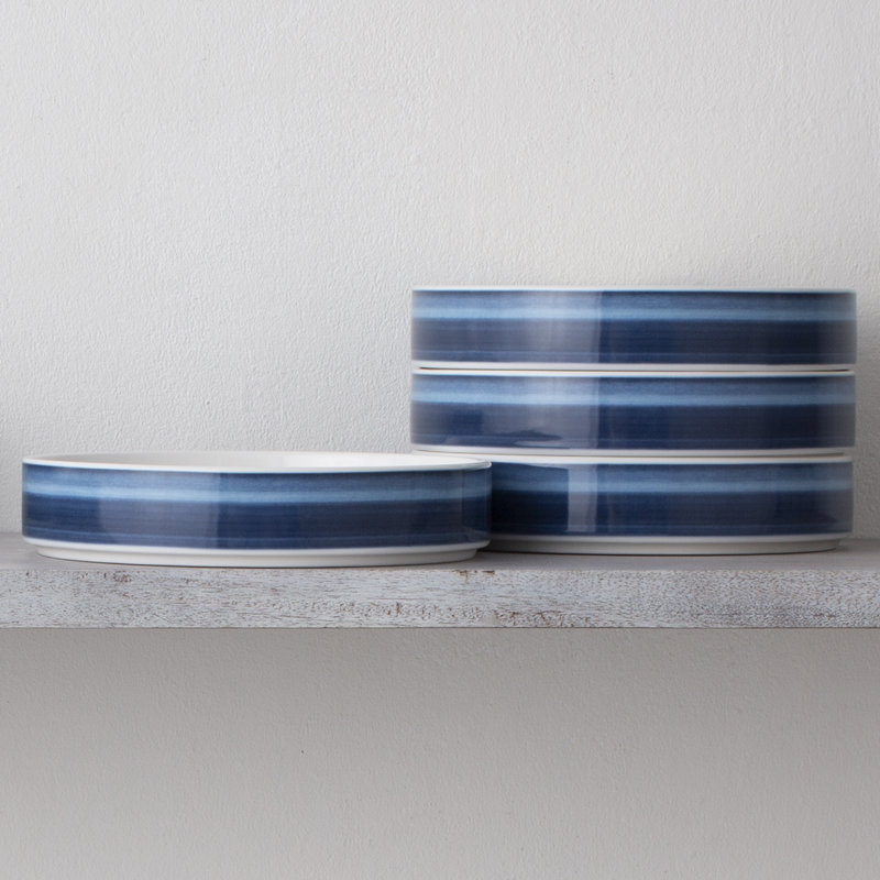 Noritake Colorstax Ombre Stax, assiettes profondes, 7,5 po, 12 oz, Indigo