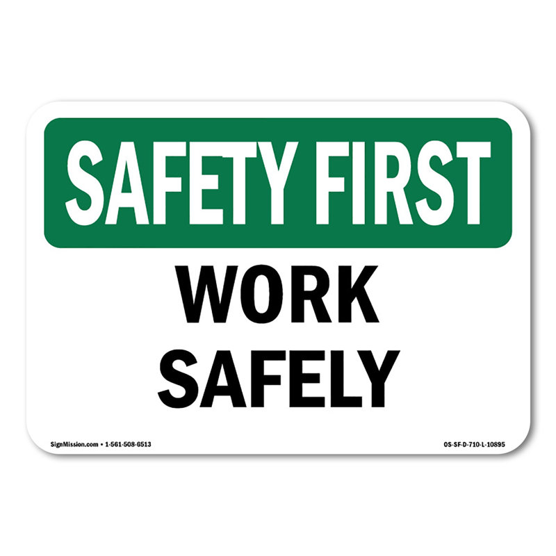 Work Safely Decal 5" X 3.5"