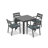 Eartha 4 - Person Patio Dining Set with Square Table , Cushions Included-1092166073-1093795627