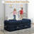 78" Compression Corduroy Queen Futon Convertible Sofa Bed with 2 Pillows, No Assembly Required-1694206452