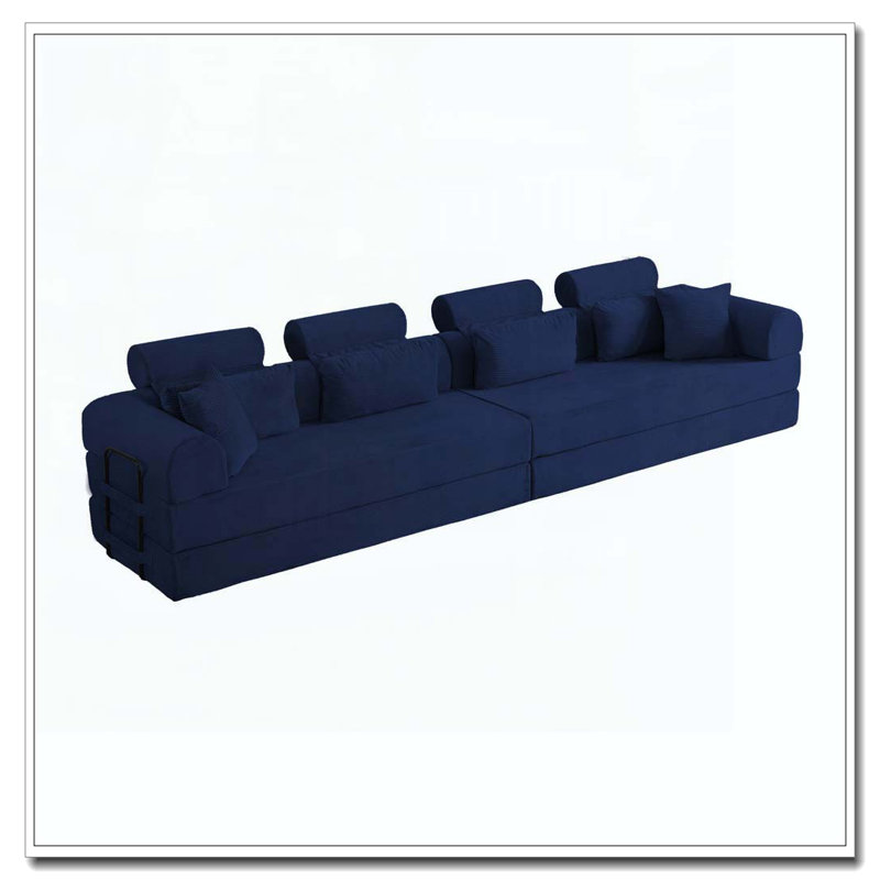 Canapé modulaire en L, Bleu