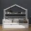 Lit en bois avec couchette, lit pour enfant avec tablette-1056540349