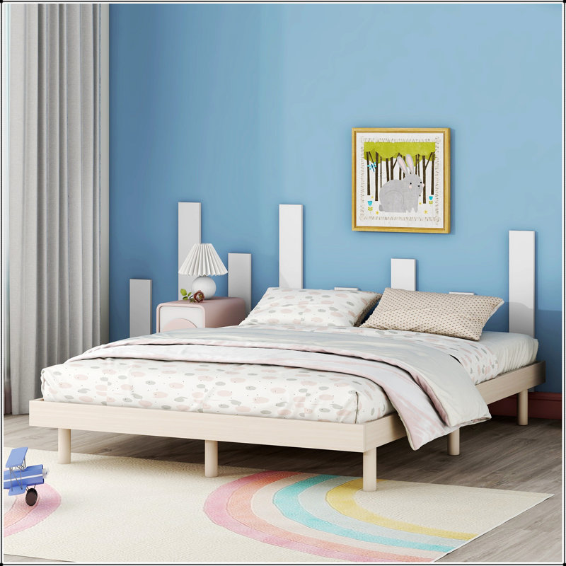Modern Design Floating Platform Bed Frame With Clean Lines And Sturdy Construction For A Contemporary Bedroom, Full