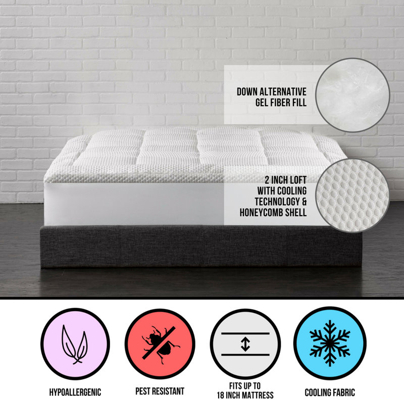 Ensemble de surmatelas en duvet synthétique et ensemble de coussins Jumbo