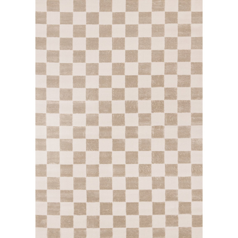 Tapis à petits carreaux Amabilia, Rectangle 7 pi 10 po x 10 pi 6 po