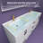 72" Double Bathroom Vanity Top with Solid Surface Sink Basin Drop In White Countertop