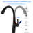 Matte Black Kitchen Pull Out Faucet, Stainless Steel, Spout, 1.5 Gpm Flow Rate, 20 Inch Reach Spray Wand Steel Black, High Arch Flow, Resists Dirt And Corrosion-542829148