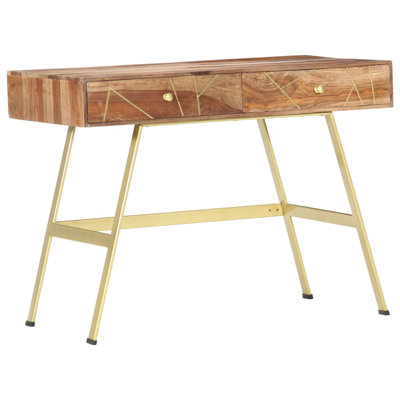Writing Desk with Drawers 39.4" x 21.7" x 29.5" Solid Sheesham Wood