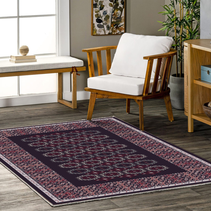 Tapis avec envers antidérapant Willehad, Rectangle 4 pi x 5 pi 11 po