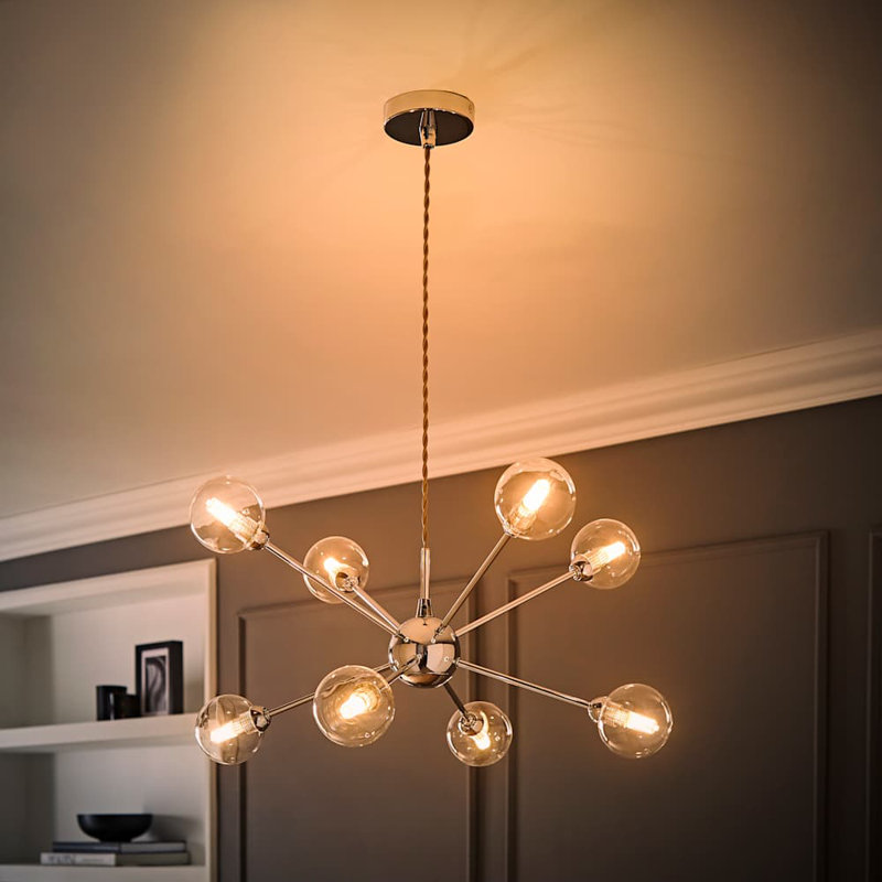 Victorville 8 - Light Chandelier, Polished Chrome
