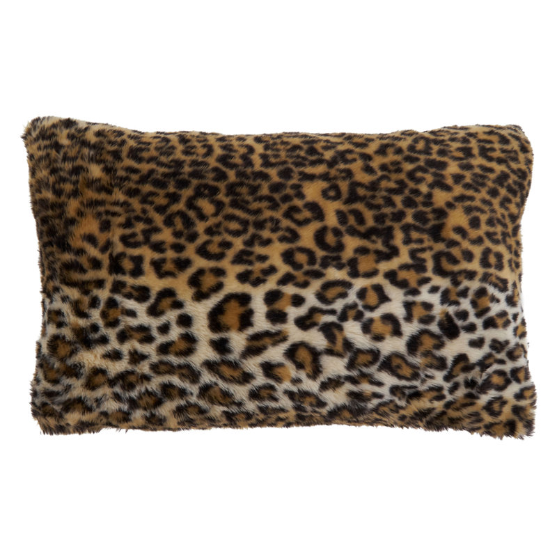 Guépard Collection Animal Print Throw Pillow, Polyester/Polyfill, 16"H x 24"W