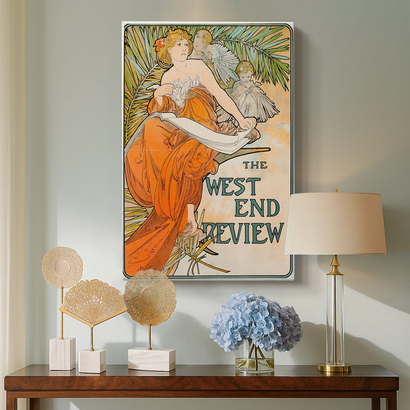 Revue The West End - Gallerie sur toile tendue par Alphonse Mucha, 18 x 27