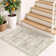 Vintage Distressed Non Slip Washable Rug(Brown)