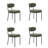 Boucle Sherpa Dining Chairs Set - Ergonomic Curved Back Upholstered Chairs with Sturdy Metal Frame, Easy Assembly for Modern Kitchen & Dining Room-131002306-131002310