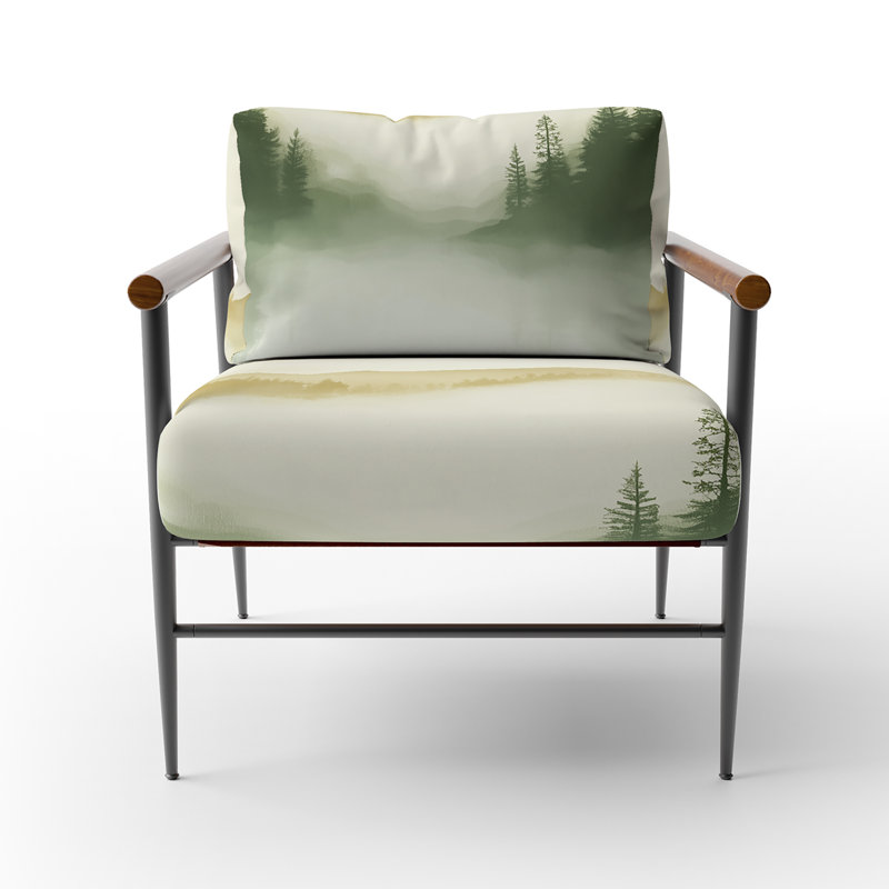 Fauteuil d'appoint Pop Art, Bras ronds bruns
