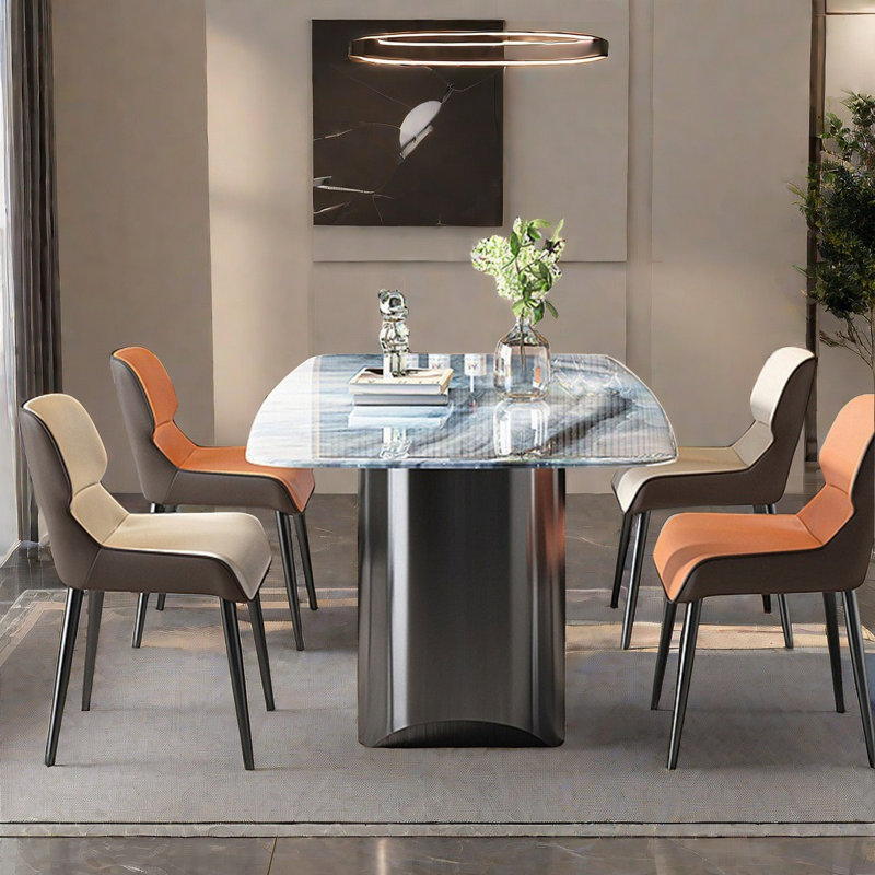 Ensemble de table de salle à manger moderne et luxueux, H 29,5 po x L 70,8 po x l 35,4 po