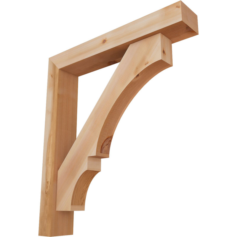 Support de bloc l 5 5 po x P 32 po x H 36 po avec support décalé, cèdre rouge de l'Ouest, 36 x 32