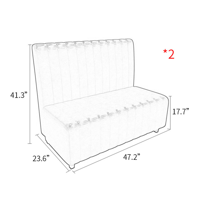 Causeuse 47,2 po Ruggiano, null