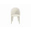 Ensemble de 2 chaises d'appoint en tissu blanc Cora