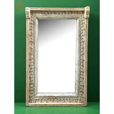 Wood Flat Wall Mirror