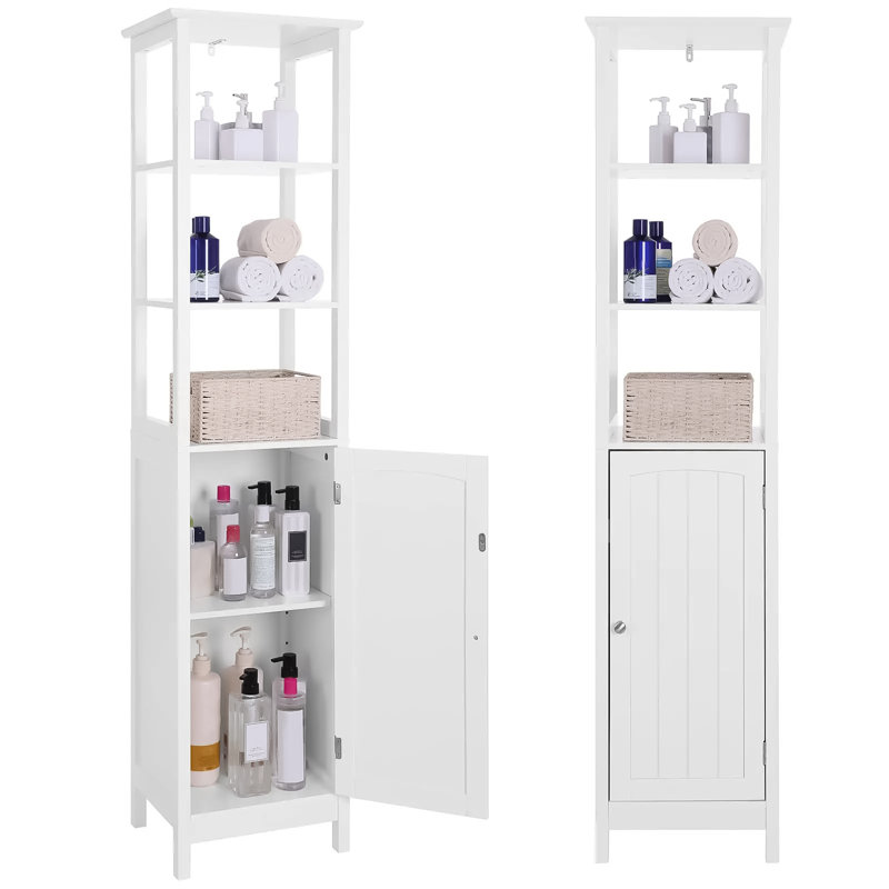 Ferdi  Freestanding Linen Cabinet, White