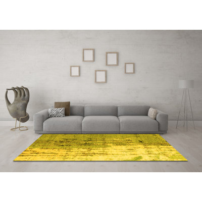Washable Abstract Indoor Rug