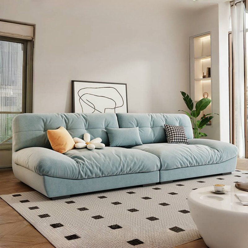 Canapé simple en tissu décontracté, 4, H 27,5 po x l 106,3 po x P 41,3 po, Île Seymour Nord, Galapagos