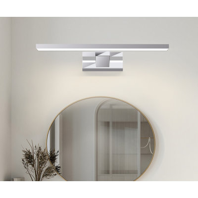 LED mirror light bathroom modern - chrome 4000K neutral white 8W wall light IP44 waterproof bathroom lamp for basement kitchen bathroom cabinet