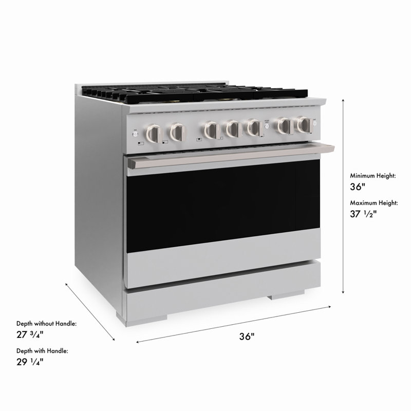 ZLINE 36 in. Marino Dual Fuel Range with 6 Burner DuoPro Cooktop and Electric Convection Oven, Gas