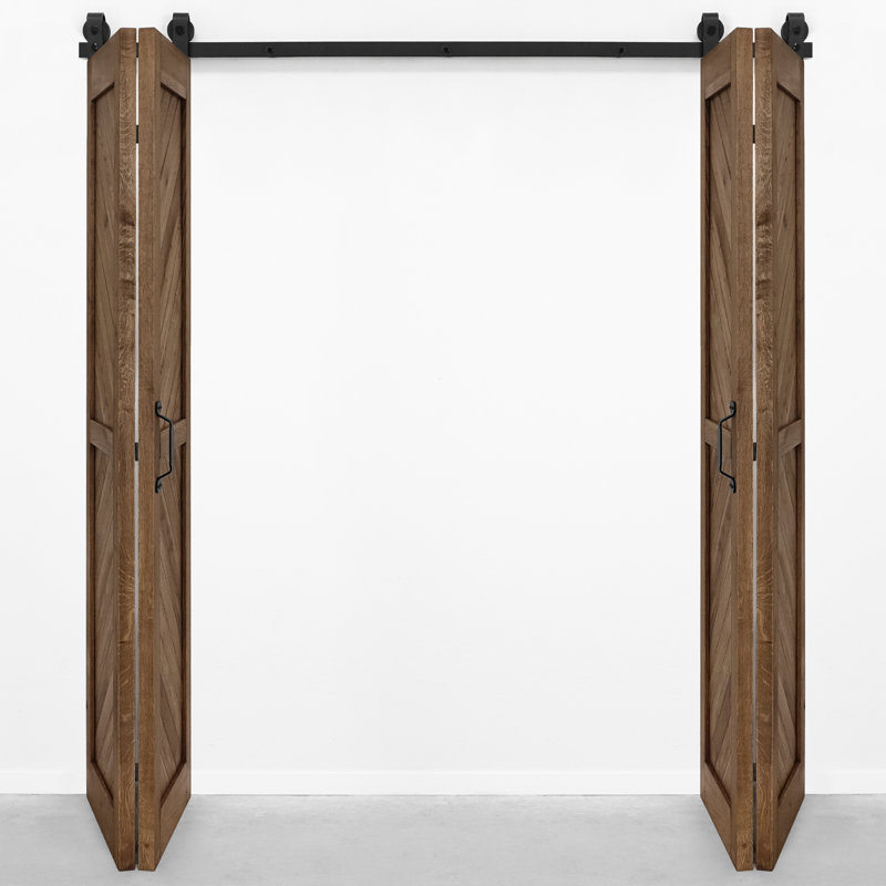 Solid Oak Barn Door, Brown Oil