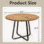 Table de salle à manger moderne en bois, pieds robustes en MDF, assemblage spacieux et facile