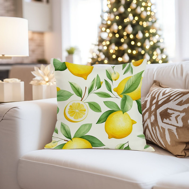 Food and Kitchen Lemon Pattern IX Cottage, 20"H x 20"W