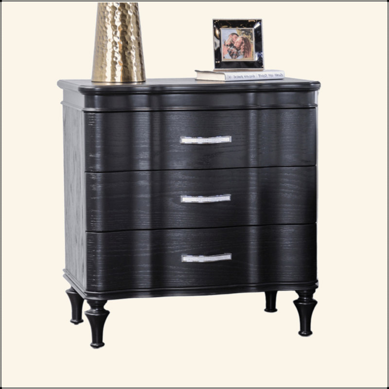 Table de chevet 1Pc, Noir