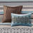 5 Piece Jacquard Set With Throw Pillows Blue-108977406