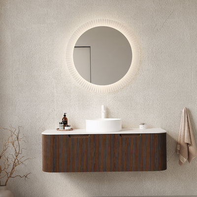 Wall-Mounted Floating Bathroom Vanity With Sink, Storage Cabinet And Drawers, Ideal For Modern Bathrooms With Easy Installation And Ample Space.