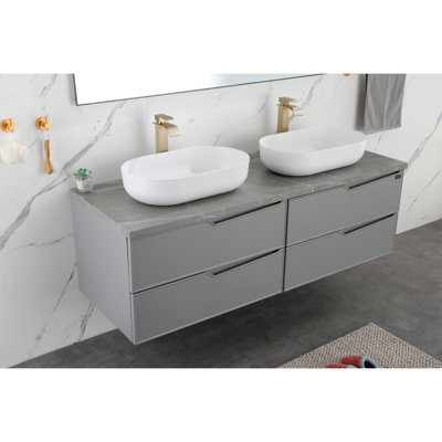 24*14*5.5  Modern Oval 24"X14" White   Above  Bathroom Vessel Sink, Bathroom Sink For Lavatory Vanity Cabinet