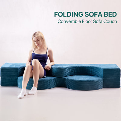 Folding Cushion - Folding Bed - Blue